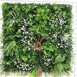 ฉากหลังงานแต่งงาน ฉากหลังผนังสีเขียว ใบไม้เสมือนจริง สำหรับถ่ายภาพงานแต่งงาน ของตกแต่งงานอีเว้นท์ - Product Image 4