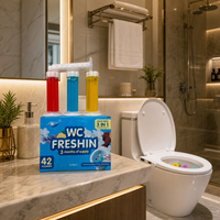 Gel Pembersih Toilet 42 Bunga 3 in 1 Paket Hemat Pembersih Kloset Gel Tahan Lama Pengharum Segar