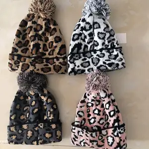 Più nuovi disegni caldi di inverno lavorato a maglia Sexy Del Leopardo di lusso del cappello del beanie per le donne