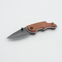 Couteau pliant en titane avec manche en bois de Padauk gravé, petit couteau de survie pour le camping en plein air, EDC, couteau de poche