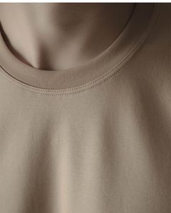 Camiseta de Hombre Personalizada de Alta Calidad, 300GSM, Corte Regular, Transpirable, Cuello Redondo, Tejido de Punto, Algodón Liso - Product Image 2