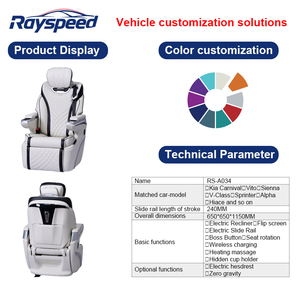 Asientos de <span class=keywords><strong>coche</strong></span> modificados de cuero de dos tonos personalizables con función de calefacción y masaje para múltiples vehículos - Product Image 4