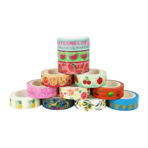 การพิมพ์ที่กำหนดเองสำหรับ DIY Craft ตกแต่ง Gold Silver Foil Masking Washi Tape