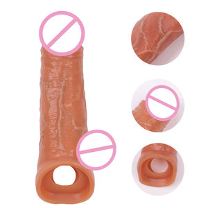 Материал TPE расширяет пенис рукав для задержки эякуляции, Мужская секс-игрушка имитация фаллоимитатора пениса может быть эректильным многоразовым комплектом - Product Image 3