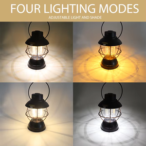 Lámpara de <span class=keywords><strong>Camping</strong></span> LED Vintage de 10400mAh, Linterna Portátil para Exteriores con Clasificación IP65, Recargable, Luz Diurna, para Senderismo, Escalada y Uso en el Jardín - Product Image 4