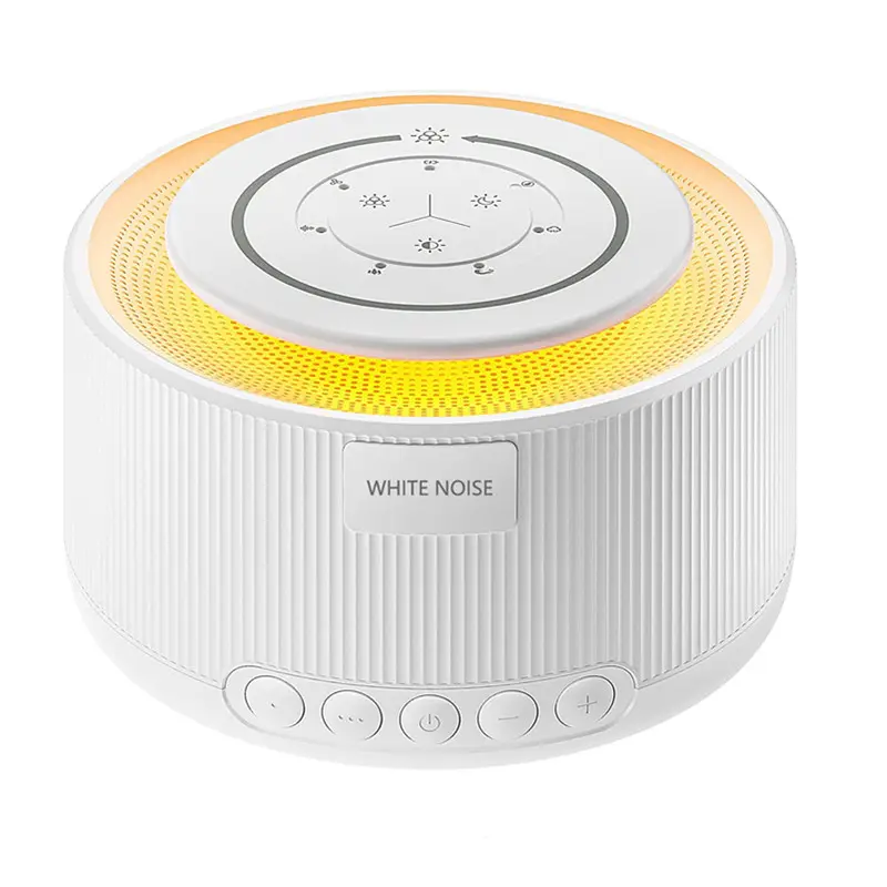 New Design Unique Smart White Noise Machine Speaker Lamp With Wake Up Night Music Light Led Digital Display Timing for child