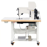 Máquina de coser industrial de sofá de cuero de puntada ornamental de cama plana resistente automática
