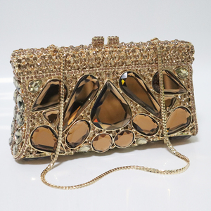 Bolso de Mano Pequeño de Lujo para Mujer, con Cristales, Diamantes de Imitación y Piedras, Estilo Clásico para Bodas y Eventos - Product Image 2