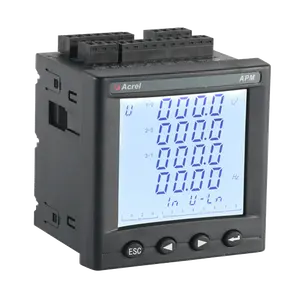 Acrel APM 810電気エネルギー統計および品質分析合計および2番目から63番目のホルモン測定用の電力計