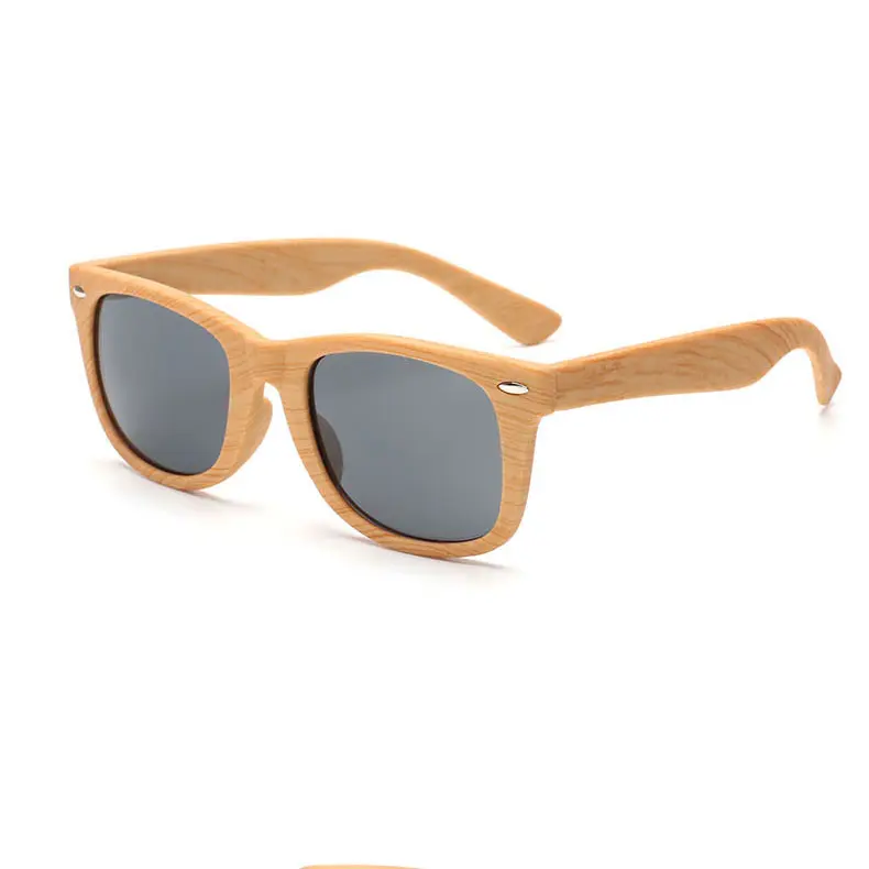 Cheap Square Frame 2140 Imitation Bamboo Wood Grain Classic Rice Nail Sunglasses Women Men Custom Logo