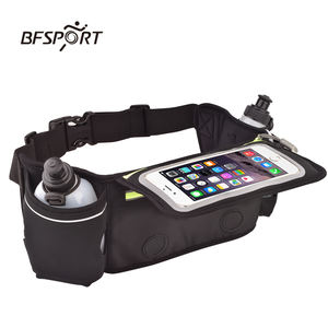 नए फैशन नियोप्रोन इलास्टिक वाटर रेपेलेंट टचस्क्रीन विंडो आउटडोर खेल दो बोतलों कमर पैक चलाने वाले बेल्ट बैग - Product Image 3