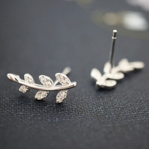 Orecchini a Perno a Forma di Foglia per Donne, Stile Naturale, Accessori per Orecchie da Indossare Quotidianamente, per Outfit Casual e Regalo - Product Image 6