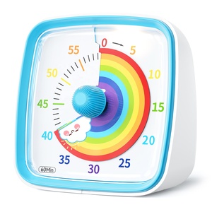 <span class=keywords><strong>Timer</strong></span> Visivo Arcobaleno da 60 Minuti con Luce Notturna Yunbaoit, <span class=keywords><strong>Timer</strong></span> Silenzioso per Gestione del Tempo per Bambini, Adulti, Cucina, Ufficio - Product Image 1