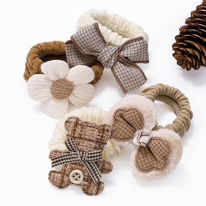 शराबी फूल प्यारा बच्चों Scrunchy बाल संबंधों रस्सी सेट स्टार बच्चों लड़कियों सामान लचीला हेयर रबर बैंड - Product Image 6