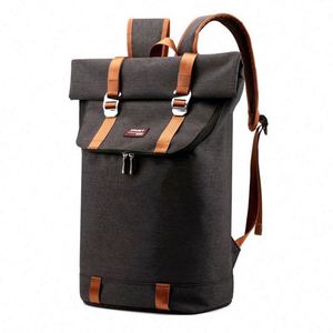 Large Capacity Laptop Computer Traveling <b>Backpack</b> Waterproof Oxford <b>Roll</b> <b>Top</b> Rucksack - Product Image 1
