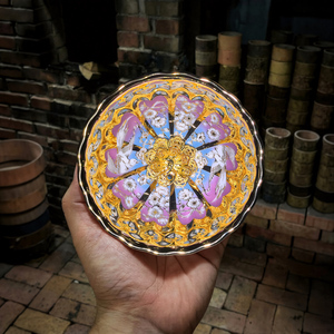 Ensemble de tasses à thé de luxe en gros, design de fleur de lotus à trous dorés, écologiques, réutilisables, bols à thé et à café en céramique chinois de 150 ml - Product Image 1