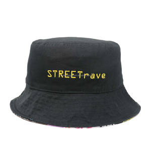 Sombrero de Pescador Negro Ecológico Personalizado Directo de Fábrica, Gorra de Pescador a la Moda con Logotipo Bordado, Sombrero de Pescador Reversible - Product Image 2