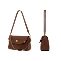 Sac à bandoulière en cuir rétro personnalisable, luxe discret, pour femme, marque privée