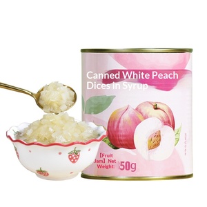 Melocotones Blancos en Cubos Enlatados 850g, Trozos Grandes de Fruta en Almíbar Ligero, Listos para Comer, Adorno para Postres, para Uso Doméstico y en Restaurantes - Product Image 1