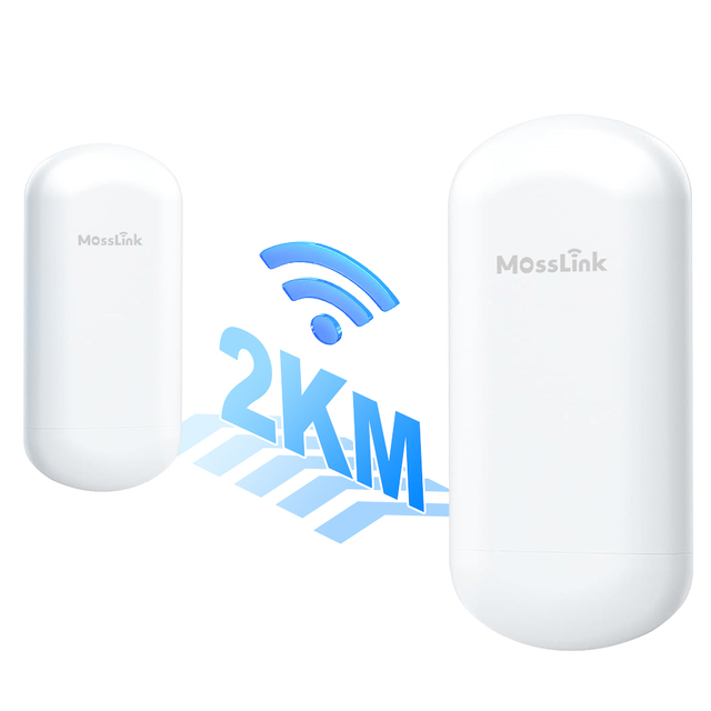 1-2KM Outdoor Wifi Bridge 5.8G Wireless Point to Point Outdoor Wireless Bridge POE 24V Long Distance Data Transmission