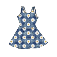 Robe de tennis d'été sans manches à imprimé personnalisé pour bébés filles