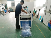 Machine de scellage entièrement automatique HF pour sacs médicaux en PVC/EVA - Ligne de production de sacs de sang, de sacs d'urine et de sacs IV |   HUASHIDA