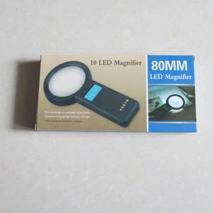 Handheld Magnifying Glass 50Mm Lens Led Light <b>Plastic</b> Handle Gift <b>Box</b> Packaging - Product Image 4