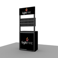 Publicité Cadre en aluminium durable verrouillable Expo TV Stand Réception Marketing Table