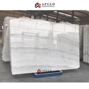 Vente Chine chinoise naturelle mur salon carrelage de sol poli moins cher Guangxi blanc gris grandes dalles de marbre fournisseurs prix