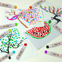Marqueurs permanents lavables KHY, 12 couleurs, marqueurs acryliques pour bingo, pour enfants, papier