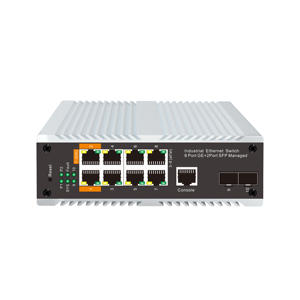<span class=keywords><strong>Switch</strong></span> POE++ Gestito Industriale a 10 Porte, 1-2 Porte 90W/3-8 Porte 30W, 2 Porte SFP, Routing Statico, Supporto SNMP VLAN, Capacità 20G, 8K - Product Image 1