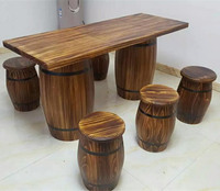 Grande fût en bois de 101 cm avec couvercle
