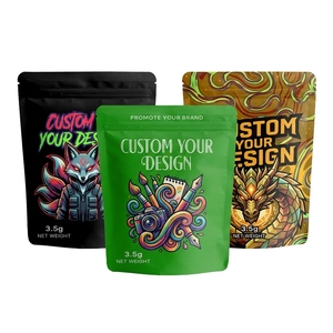 Custom Printed Stand Up Pouch 3.5g Resealable Zip Lock Food <b>Packaging</b> Digital Printing Laminated <b>Material</b> - Product Image 1