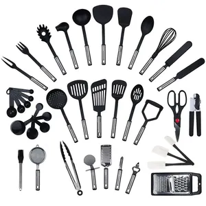 Set di utensili da cucina 40 pezzi utensili da cucina regalo spatola in Nylon e acciaio inossidabile utensile da cucina antiaderente