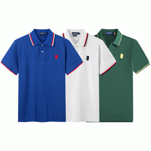 T-shirt de golf de luxe à manches courtes, mode décontractée, <span class=keywords><strong>polo</strong></span> en coton brodé pour hommes, été - Product Image 1