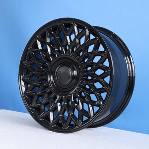 Tapas de Rueda Flotantes SHIN Forged con Diseño de Malla Negra Brillante de 20, 22 y 24 Pulgadas para Range Rover, Cadillac Escalade, Lincoln <span class=keywords><strong>Navigator</strong></span>, Alphard - Product Image 3