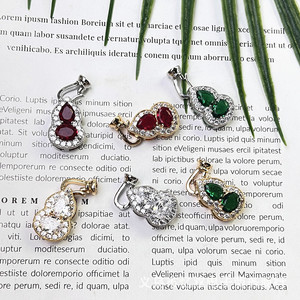 Accesorios de joyería DIY, fornituras para pendientes, aleación chapada en forma de mariposa, circonita cúbica para la fabricación de pendientes - Product Image 2