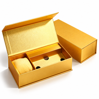 Boîte Cadeau Personnalisée Portable pour Montres et Lunettes, Texture Dorée Haut de Gamme avec Estampage à Chaud, Fermeture Magnétique, avec Doublure