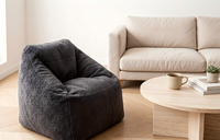 Sillón Puff Triangular de Tela Oxford 420D con Material de Olefina