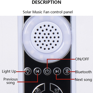 Trung Quốc Nhà Máy 16inch 12V AC DC Fan U đĩa năng lượng mặt trời có thể sạc lại âm nhạc Fan LED ánh sáng cho bluetooth cho hộ gia đình ngoài trời sử dụng xe hơi - Product Image 4