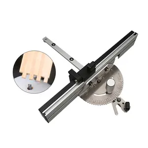 Bảng chính xác Saw miter Gauge hệ thống với 17.7 "miter hàng rào và đa chức năng tenon làm trở lại