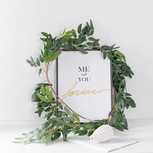 "12 Brins En Plastique Vert Feuille De Lierre Artificielle Plante Décorations" - Product Image 4