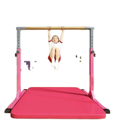 Barre de gymnastique junior portable professionnelle en métal réglable en hauteur pour entraînement à domicile