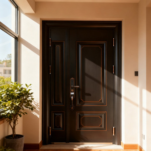 Custom-Made <span class=keywords><strong>porte</strong></span> antifurto in ferro battuto contemporaneo per ville magazzini appartamenti-sicurezza esterna di origine cina - Product Image 2