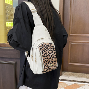 Nouveauté 2026 : Sacs <span class=keywords><strong>de</strong></span> <span class=keywords><strong>poitrine</strong></span> pour <span class=keywords><strong>femme</strong></span>, sacs bandoulière imprimé léopard avec fermeture éclair, sacs croisés tendance pour <span class=keywords><strong>femme</strong></span> - Product Image 3