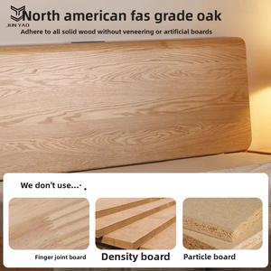 Style nordique moderne Simple reine-taille chêne cadre de <span class=keywords><strong>lit</strong></span> Double <span class=keywords><strong>en</strong></span> bois massif meubles de maison souples pour chambre à coucher Studios urbains Lofts confortables - Product Image 2