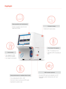 Zybio z3 CBC + 3DIFF hücre sayıcı makine dokunmatik ekranı kan hematoloji analizörü laboratuvarlar için - Product Image 6