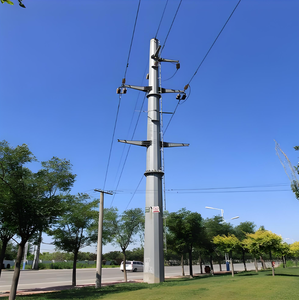 Poste de Acero Galvanizado en Caliente de 100 pies a Precio de Fábrica, Poste de Transmisión de Energía, Línea de Distribución Eléctrica, Certificado ISO9001 - Product Image 1
