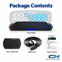 HUD OBD2 large format 18:9, imagerie flottante 3D avec lumière ambiante RVB, 6 alarmes et luminosité automatique à 10 niveaux pour toutes les voitures OBDII