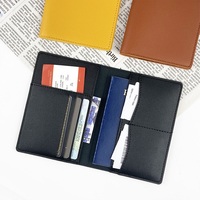 Dompet Paspor Kulit PU Kapasitas Besar Multi-Slot, Penutup Paspor Multi-Warna